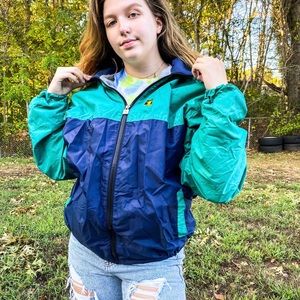BLUE & GREEN GUY COTTEN WINDBREAKER